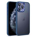 For iPhone 11 Pro Colorful Armor Lens Film Translucent Skin Feel Phone Case(Blue)