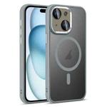 For iPhone 15 Colorful Armor Lens Film Translucent Skin Feel MagSafe Phone Case(Grey)