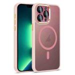 For iPhone 13 Pro Max Colorful Armor Lens Film Translucent Skin Feel MagSafe Phone Case(Pink)