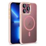 For iPhone 13 Pro Colorful Armor Lens Film Translucent Skin Feel MagSafe Phone Case(Pink)