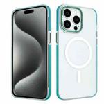 For iPhone 15 Pro Max Color Edge Skin Feel Frosted MagSafe Magnetic Phone Case(Blue)