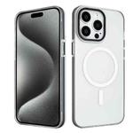 For iPhone 15 Pro Max Color Edge Skin Feel Frosted MagSafe Magnetic Phone Case(Black)