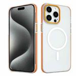 For iPhone 15 Pro Max Color Edge Skin Feel Frosted MagSafe Magnetic Phone Case(Orange)