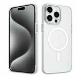 For iPhone 15 Pro Max Color Edge Skin Feel Frosted MagSafe Magnetic Phone Case(White)