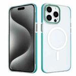 For iPhone 15 Pro Color Edge Skin Feel Frosted MagSafe Magnetic Phone Case(Blue)