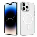 For iPhone 14 Pro Max Color Edge Skin Feel Frosted MagSafe Magnetic Phone Case(White)