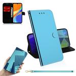 For Xiaomi Redmi 9C Imitated Mirror Surface Horizontal Flip Leather Case with Holder & Card Slots & Wallet & Lanyard(Blue)