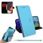 For Samsung Galaxy Note20 Ultra Imitated Mirror Surface Horizontal Flip Leather Case with Holder & Card Slots & Wallet & Lanyard(Blue)