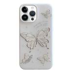 For iPhone 15 Pro Jelly 2 in 1 TPU Hybrid PC Phone Case(Big Butterfly)