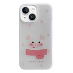 For iPhone 15 Jelly 2 in 1 TPU Hybrid PC Phone Case(Spotted Pig)