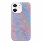 For iPhone 12 Jelly 2 in 1 TPU Hybrid PC Phone Case(Dyeing Moon)