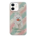 For iPhone 12 Jelly 2 in 1 TPU Hybrid PC Phone Case(Carrot Puppy)