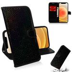 For iPhone 12 mini Solid Color Colorful Magnetic Buckle Horizontal Flip PU Leather Case with Holder & Card Slots & Wallet & Lanyard(Black)