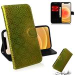 For iPhone 12 mini Solid Color Colorful Magnetic Buckle Horizontal Flip PU Leather Case with Holder & Card Slots & Wallet & Lanyard(Gold)