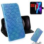 For iPhone 12 / 12 Pro Solid Color Colorful Magnetic Buckle Horizontal Flip PU Leather Case with Holder & Card Slots & Wallet & Lanyard(Sky Blue)
