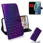 For Samsung Galaxy Note20 Solid Color Colorful Magnetic Buckle Horizontal Flip PU Leather Case with Holder & Card Slots & Wallet & Lanyard(Purple)