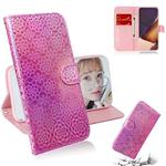 For Samsung Galaxy Note20 Ultra Solid Color Colorful Magnetic Buckle Horizontal Flip PU Leather Case with Holder & Card Slots & Wallet & Lanyard(Pink)