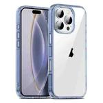 For iPhone 16 Pro PC Hybrid TPU Full Coverage Shockproof Phone Case(Transparent Blue)