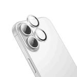 For iPhone 16 / 16 Plus hoco V12 Plus 3D Eagle Eye Metal Lens Protective Film(Silver)