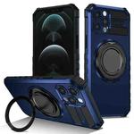 For iPhone 12 Pro Max Rotating Magnetic Holder Phone Case(Royal Blue)