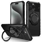 For iPhone 14 Pro Rotating Magnetic Holder Phone Case(Black)