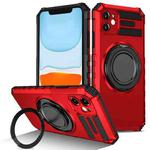For iPhone 11 Rotating Magnetic Holder Phone Case(Red)