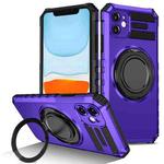 For iPhone 11 Rotating Magnetic Holder Phone Case(Purple)