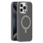 For iPhone 15 Pro Skin Feel Frosted MagSafe Magnetic Rotating Holder Phone Case(Dark Grey)