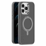 For iPhone 12 Pro Skin Feel Frosted MagSafe Magnetic Rotating Holder Phone Case(Dark Grey)