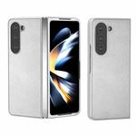 For Samsung Galaxy Z Fold6 Skin Feel PU Leather Full Coverage Phone Case(Silver)