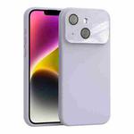 For iPhone 14 Large Window Acrylic Lens Film + Liquid Silicone Full Coverage Phone Case(Purple)