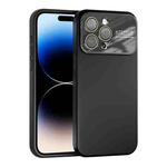 For iPhone 14 Pro Large Window Acrylic Lens Film + Liquid Silicone Full Coverage Phone Case(Black)