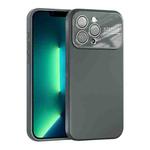 For iPhone 13 Pro Large Window Acrylic Lens Film + Liquid Silicone Full Coverage Phone Case(Gray)