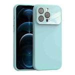 For iPhone 12 Pro Max Large Window Acrylic Lens Film + Liquid Silicone Full Coverage Phone Case(Sky Blue)