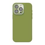 For iPhone 15 Pro Acrylic Lens Film + Liquid Silicone Full Coverage Phone Case(Willow Green)