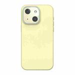 For iPhone 15 Plus Acrylic Lens Film + Liquid Silicone Full Coverage Phone Case(Milk Yellow)