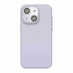 For iPhone 14 Plus Acrylic Lens Film + Liquid Silicone Full Coverage Phone Case(Purple)