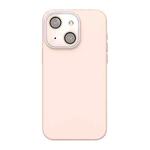 For iPhone 14 Acrylic Lens Film + Liquid Silicone Full Coverage Phone Case(Pink)