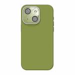 For iPhone 14 Acrylic Lens Film + Liquid Silicone Full Coverage Phone Case(Willow Green)