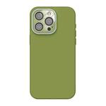 For iPhone 14 Pro Acrylic Lens Film + Liquid Silicone Full Coverage Phone Case(Willow Green)