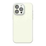 For iPhone 14 Pro Max Acrylic Lens Film + Liquid Silicone Full Coverage Phone Case(White)