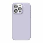 For iPhone 13 Pro Max Acrylic Lens Film + Liquid Silicone Full Coverage Phone Case(Purple)