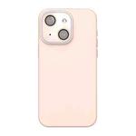 For iPhone 13 Acrylic Lens Film + Liquid Silicone Full Coverage Phone Case(Pink)