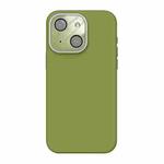 For iPhone 13 Acrylic Lens Film + Liquid Silicone Full Coverage Phone Case(Willow Green)