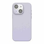 For iPhone 13 Acrylic Lens Film + Liquid Silicone Full Coverage Phone Case(Purple)