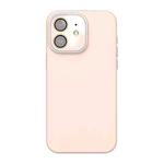 For iPhone 12 Acrylic Lens Film + Liquid Silicone Full Coverage Phone Case(Pink)