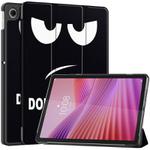 For Lenovo Tab 10.1 / K10 2nd / S10 Custer Painted 3-Fold Holder Leather Smart Tablet Case(Big Eye)