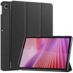 For Lenovo Tab 10.1 / K10 2nd / S10 Custer Texture 3-Fold Holder Leather Smart Tablet Case(Black)