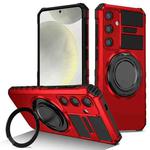 For Samsung Galaxy S24 5G Rotating Magnetic Holder Phone Case(Red)