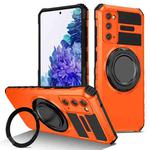 For Samsung Galaxy S20 FE Rotating Magnetic Holder Phone Case(Orange)